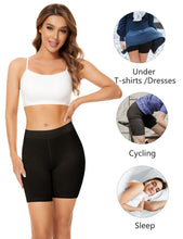 Load image into Gallery viewer, POKARLA 4 Pack Women's Cotton Underwear Boxer Shorts Anti Chafing Bike Shorts Boyshorts Panties Regular & Plus Size
