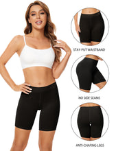 Load image into Gallery viewer, POKARLA 4 Pack Women's Cotton Underwear Boxer Shorts Anti Chafing Bike Shorts Boyshorts Panties Regular & Plus Size