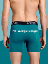 Load image into Gallery viewer, POKARLA Mens Stretch Boxer Briefs Soft Cotton Open Fly Tagless Underwear Regular Leg
