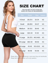Load image into Gallery viewer, POKARLA 4.5" Inseam Womens Cotton Boxer Briefs Underwear Boy Shorts Panties 4 Pack(Regular & Plus Size)