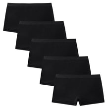 Load image into Gallery viewer, POKARLA Women's Seamless Boyshort Panties Nylon Stretch Boxer Briefs Underwear Pack of 5