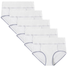 Load image into Gallery viewer, POKARLA Women's High Waisted Cotton Underwear Soft Breathable Panties Stretch Briefs Regular & Plus Size 5-Pack