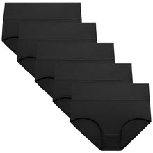 Load image into Gallery viewer, POKARLA Women's Underwear Cotton High Waist Briefs Full Coverage Soft Breathable Ladies Panties Pack of 5