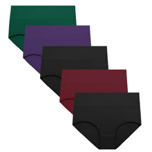 Load image into Gallery viewer, POKARLA Women's Underwear Cotton High Waist Briefs Full Coverage Soft Breathable Ladies Panties Pack of 5