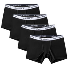 Load image into Gallery viewer, POKARLA 4.5" Inseam Womens Cotton Boxer Briefs Underwear Boy Shorts Panties 4 Pack(Regular & Plus Size)