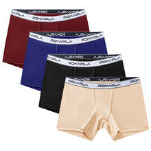 Load image into Gallery viewer, POKARLA 4.5" Inseam Womens Cotton Boxer Briefs Underwear Boy Shorts Panties 4 Pack(Regular & Plus Size)