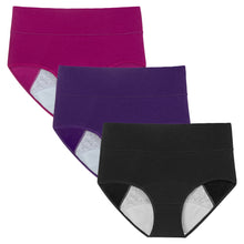 Load image into Gallery viewer, POKARLA Women's Period Cotton Underwear Heavy Flow Leakproof Panties Postpartum Menstrual Protective Briefs