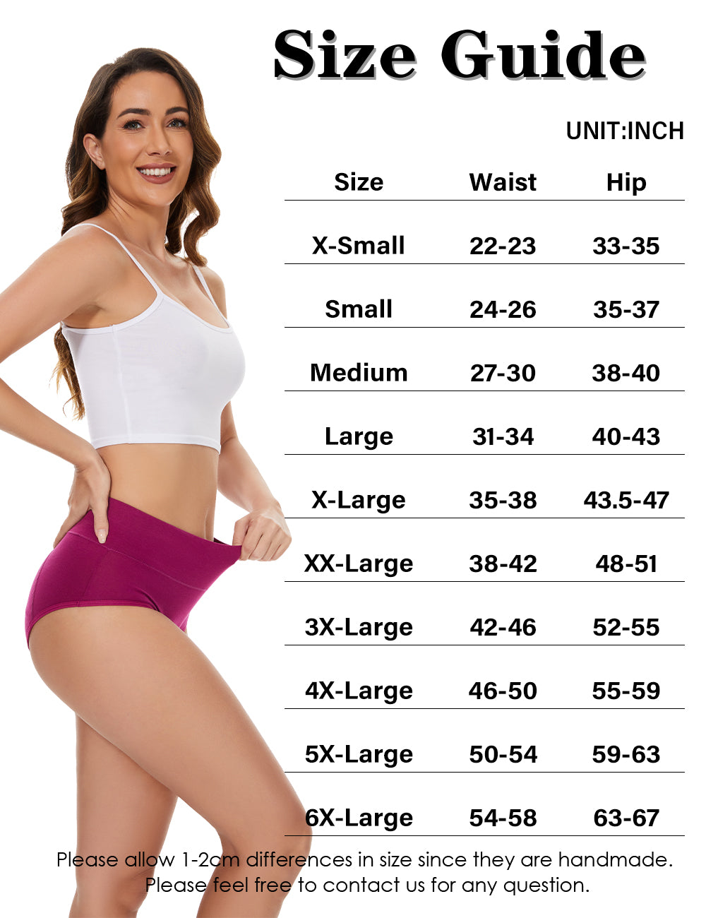 POKARLA Women's Period Cotton Underwear Heavy Flow Leakproof Panties P