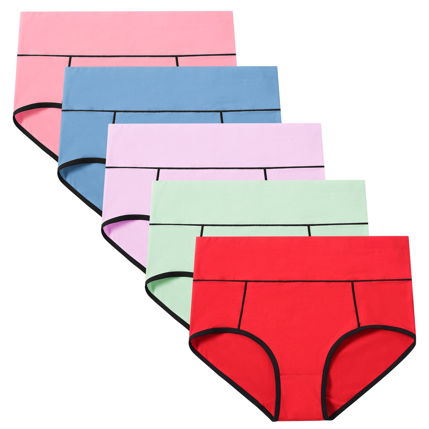 Women's High Waisted Cotton Underwear Ladies Soft Full Briefs Panties  Multipack Plus Size Ladies Cotton Briefs Knickers  5pack(Size:Large,Color:5pack) : : Clothing, Shoes & Accessories
